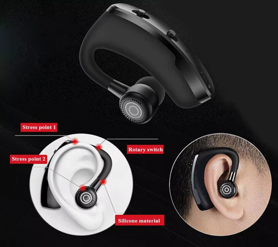 Bluetooth гарнітура бездротова для телефону з шумозаглушенням та HD-звуком - 4