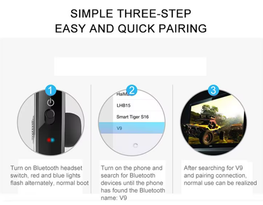 Bluetooth гарнітура бездротова для телефону з шумозаглушенням та HD-звуком - 5
