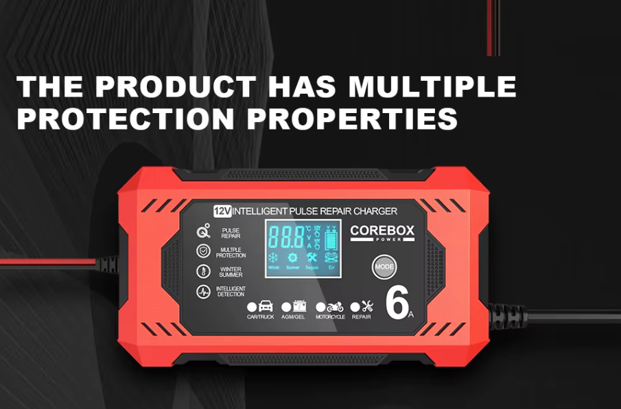 Зарядний Пристрій Для Автомобільного Акумулятора 12V 6A З Автоматичним Регулюванням Та Режимом Відновлення - 4