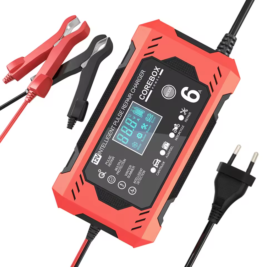 Зарядний Пристрій Для Автомобільного Акумулятора 12V 6A З Автоматичним Регулюванням Та Режимом Відновлення - 0