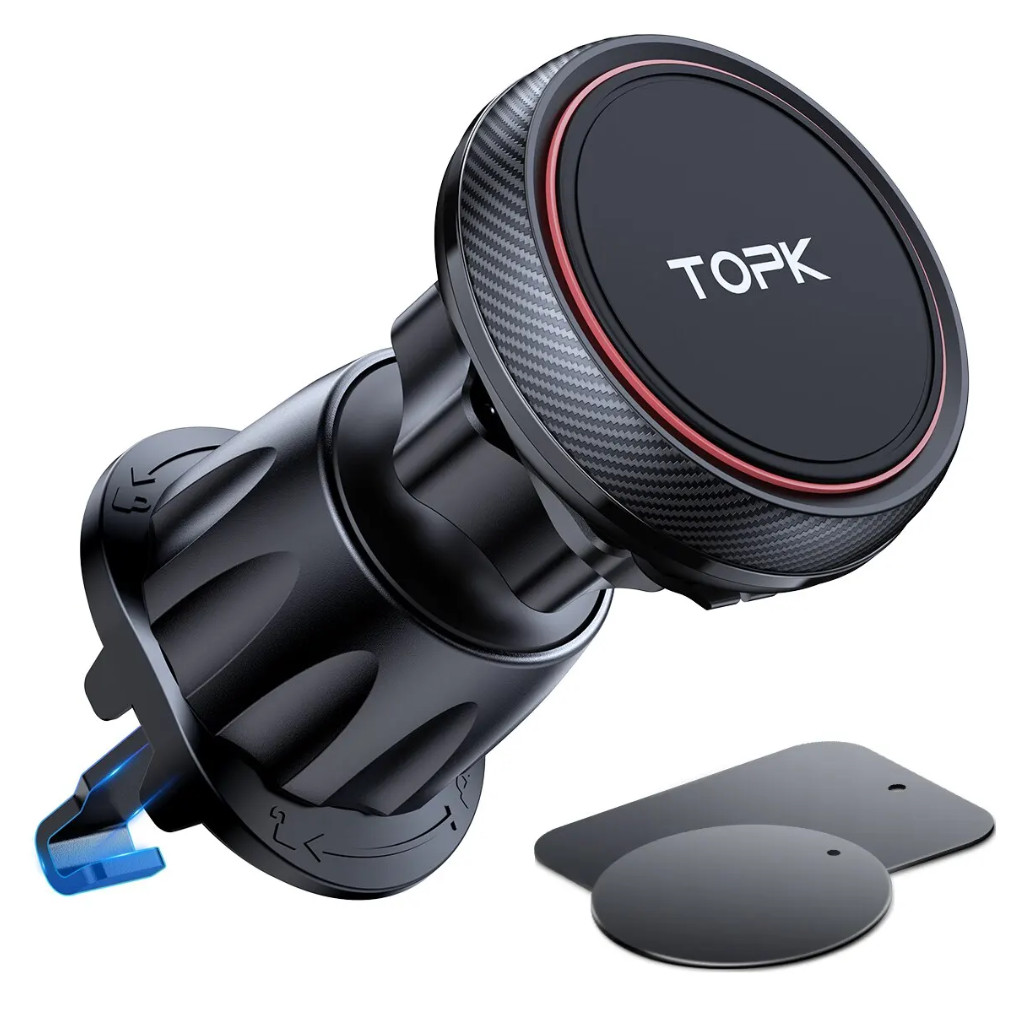 Магнітний тримач для смартфона в автомобіль Topk T-8 - 0