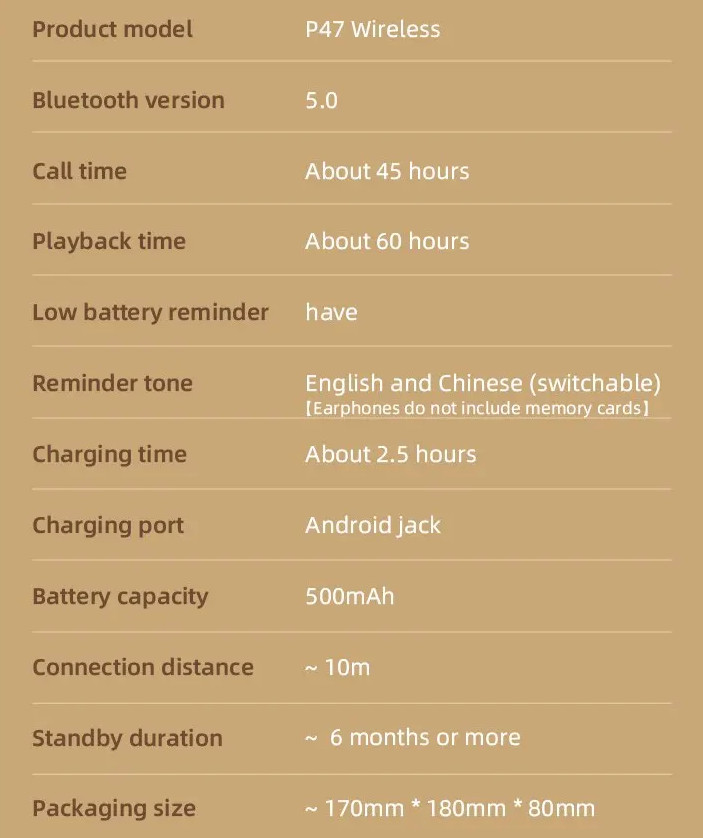 P47 Беспроводные Bluetooth Наушники - 6