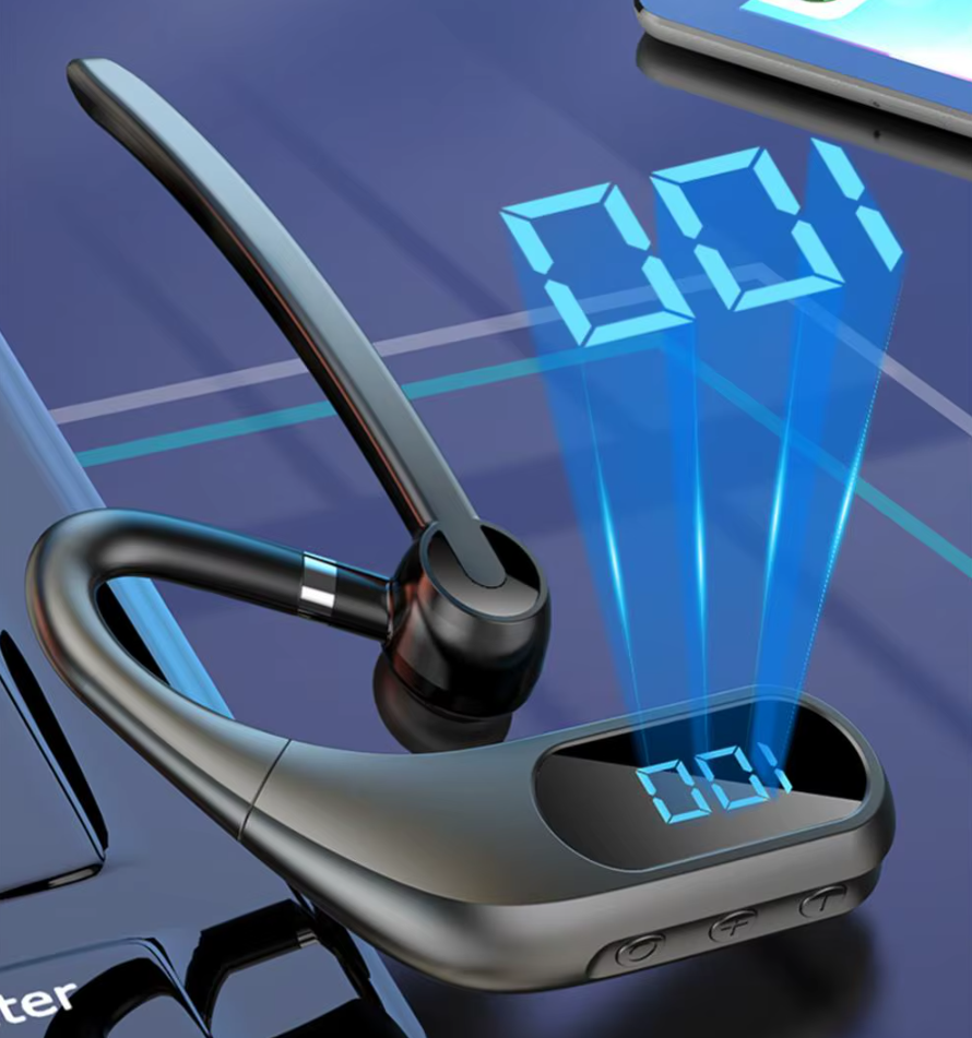 Bluetooth гарнітура KJ12 hands free бездротова з мікрофоном та дисплеєм - 9