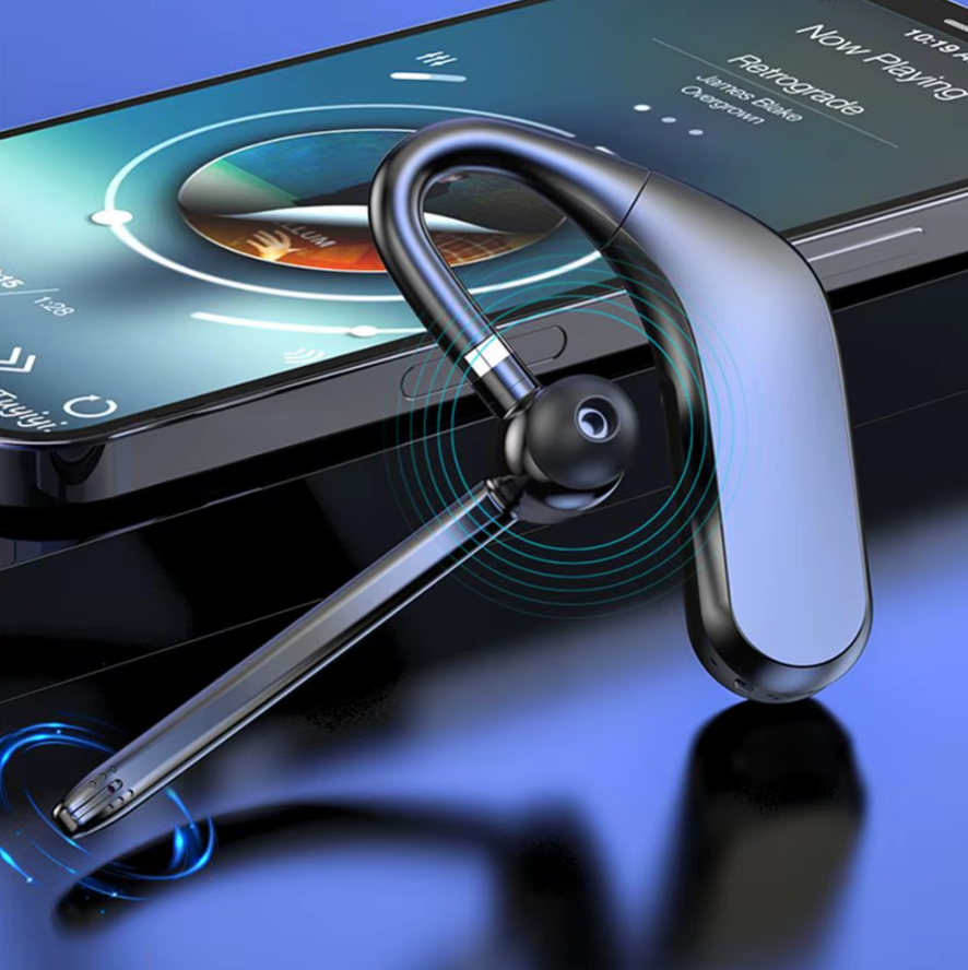 Bluetooth гарнітура KJ12 hands free бездротова з мікрофоном та дисплеєм - 3