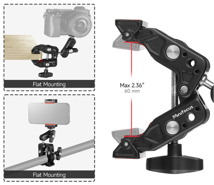 Набір для кріплення камери та смартфона на базі краба Minifocus X-99 - 2