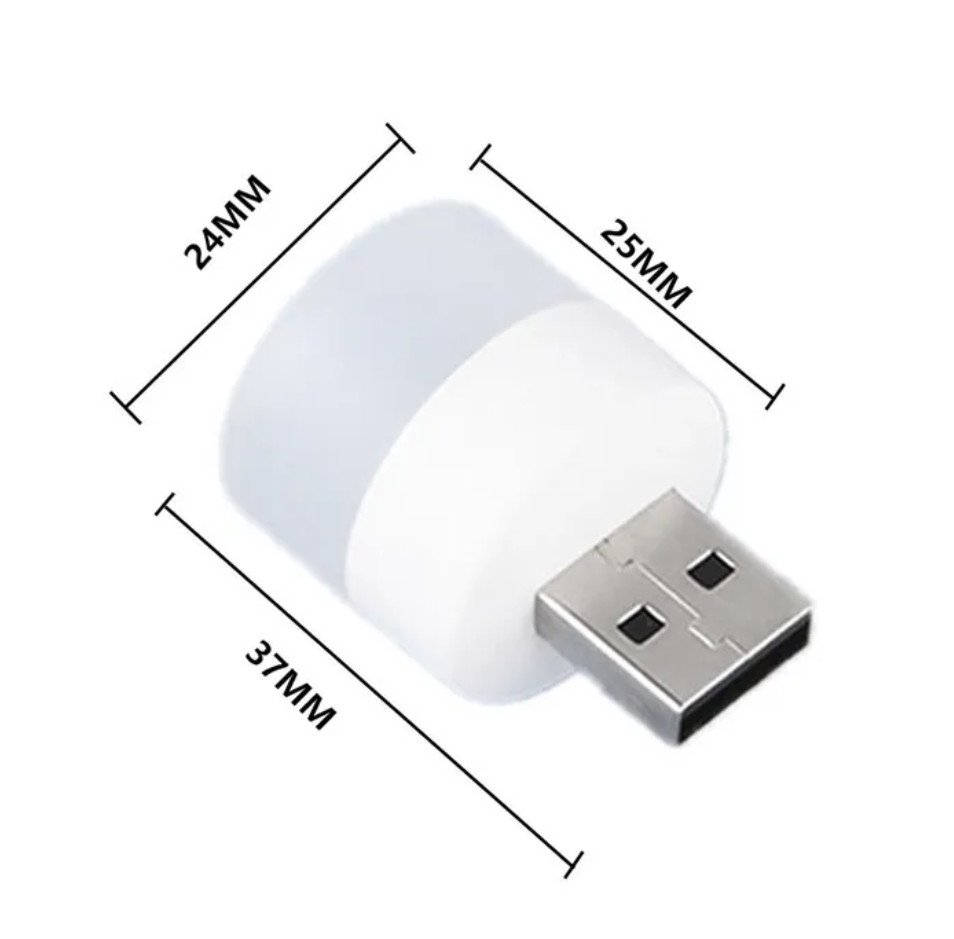 USB LED Лампа 1W 5В Портативна USB Лампочка - 2