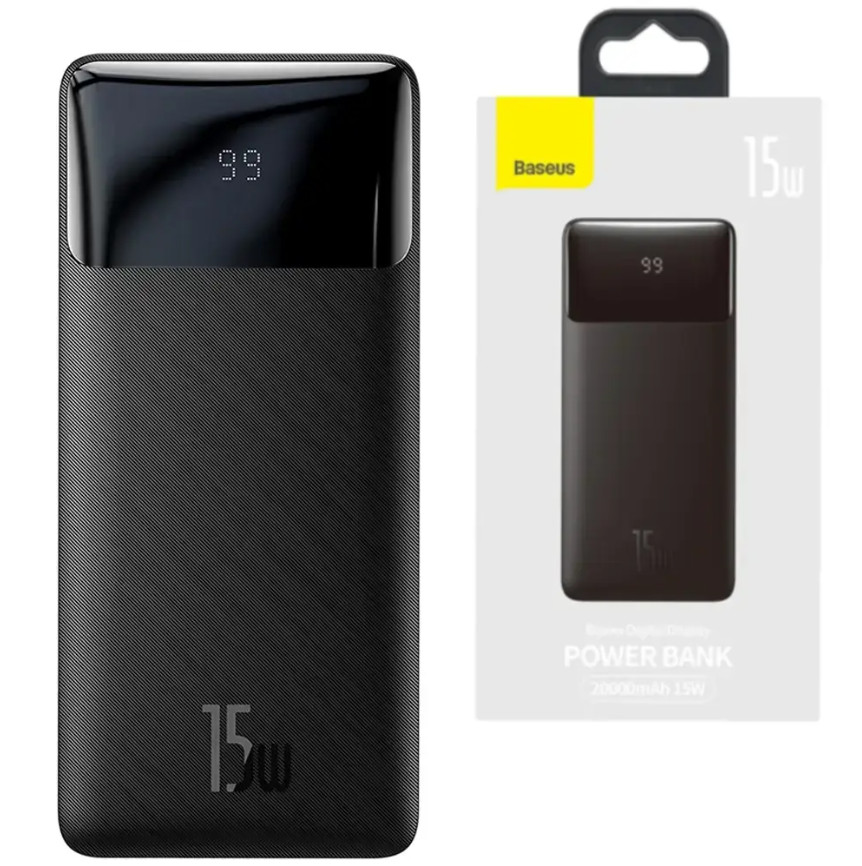 УМБ Power Bank Baseus Bipow Digital Display 10000mAh 15W 3A 2USB+Type-C - 1