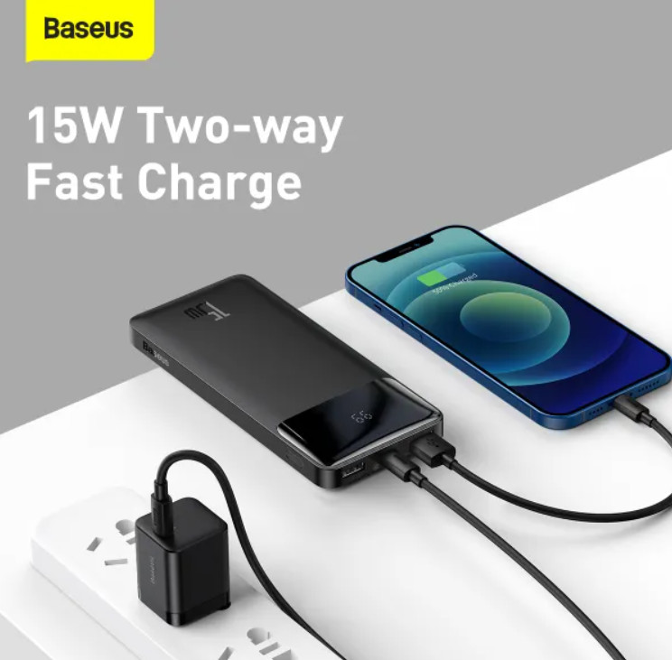 УМБ Power Bank Baseus Bipow Digital Display 10000mAh 15W 3A 2USB+Type-C - 11