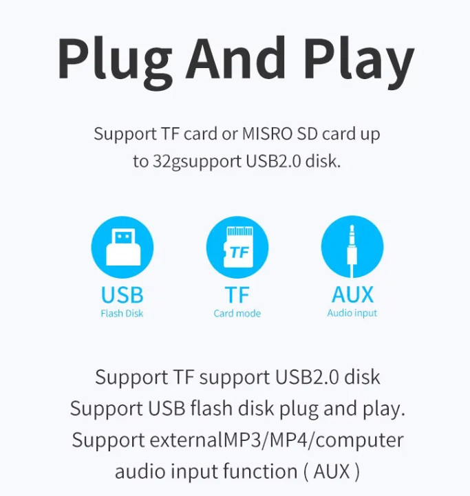 Bluetooth-колонка T&G TG516 з функцією Speakerphone, AUX, USB, microSD, FM - 3