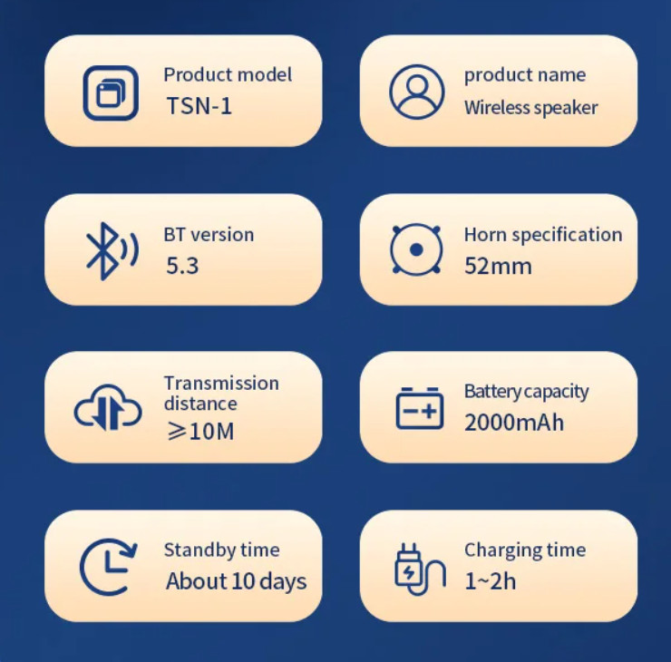 Портативная беспроводная Bluetooth колонка TSN-1 - 4