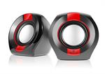 Компьютерные колонки REAL-EL S-50 USB акустическая система 2.0 для ПК ноутбука Black/Red