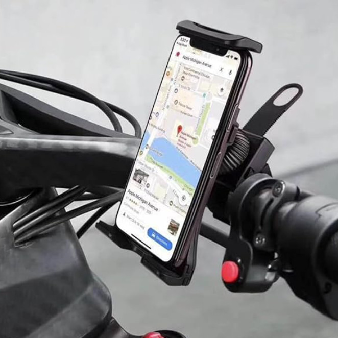 Держатель для планшета/смартфона на стяжке на трубу велосипед R-50 - 11