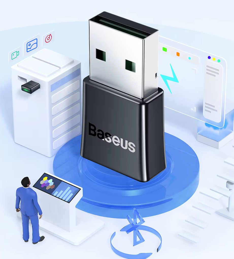 Беспроводной USB Адаптер Bluetooth 5.3 Baseus BA07 Для ПК Ноутбука Компьютера - 1