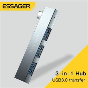 USB Хаб Essager Type-C На 3 USB-A 2.0/3.0 В Алюминиевом Корпусе