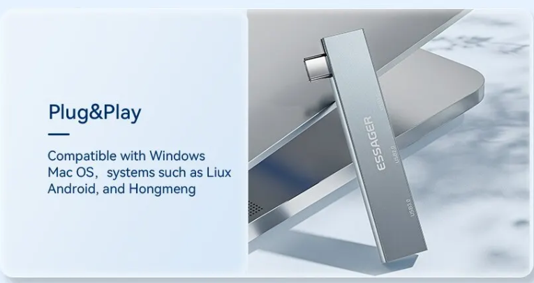 USB Хаб Essager Type-C На 3 USB-A 2.0/3.0 В Алюминиевом Корпусе - 16