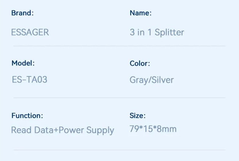 USB Хаб Essager Type-C На 3 USB-A 2.0/3.0 В Алюминиевом Корпусе - 4